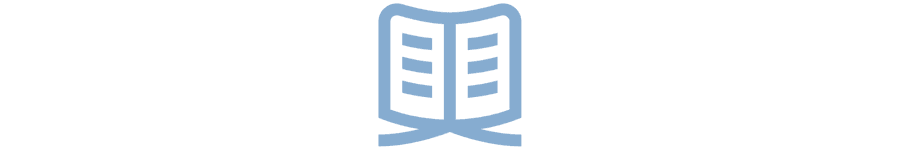 Open book icon in blue.